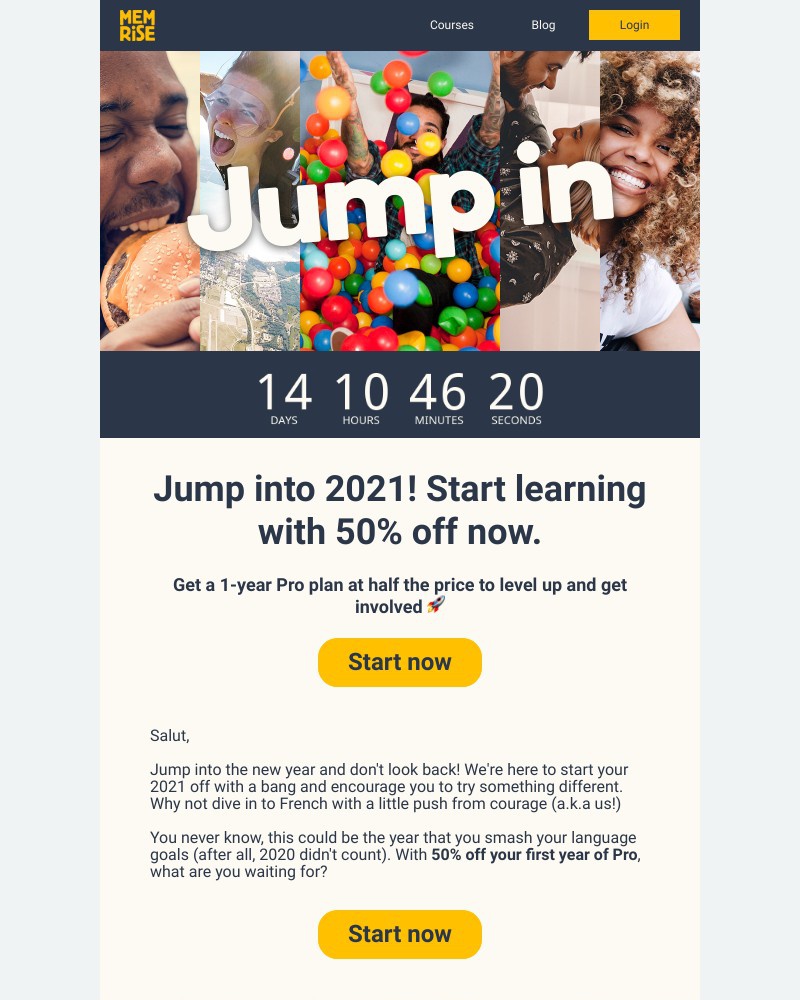 Memrise - Jump into 2021 with 50% off