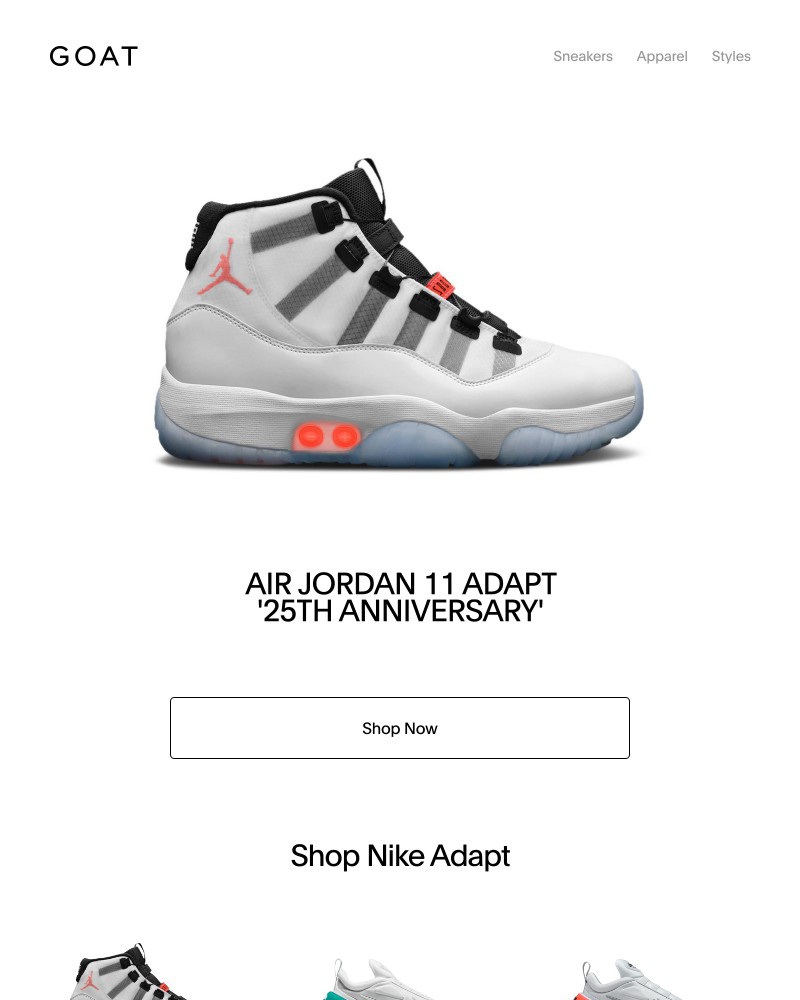 Goat - Just Dropped: Air Jordan 11 Adapt 'White'