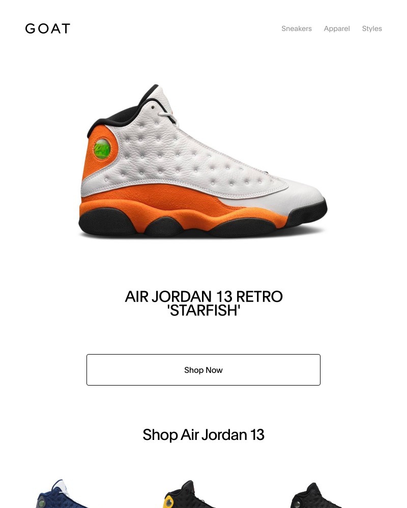 Goat - Just Dropped: Air Jordan 13 Retro 'Starfish'