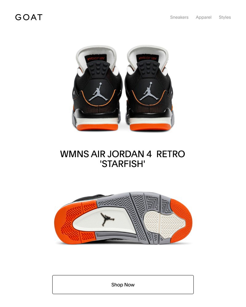 Goat - Just Dropped: Wmns Air Jordan 4 Retro 'Starfish'