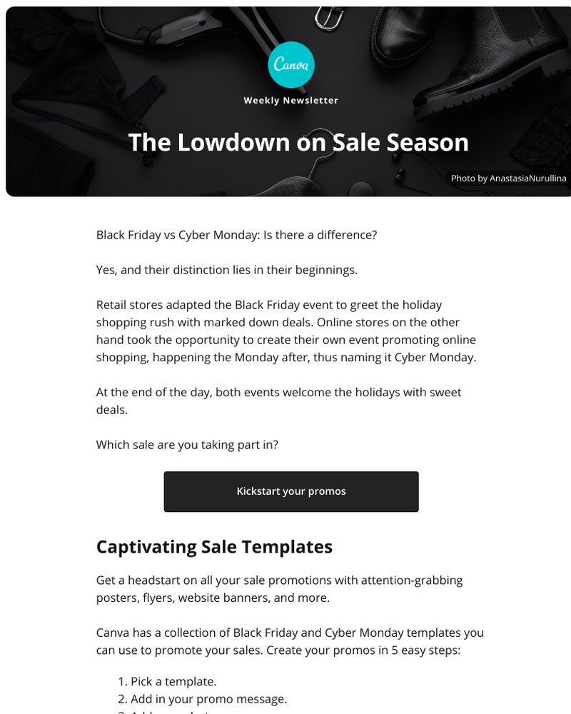 Canva - Kickstart your Black Friday deals
