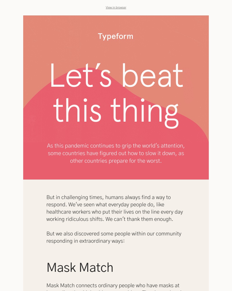Typeform - Kindness is contagious