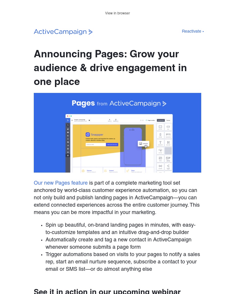  - Landing pages are here! Build your perfect page in minutes