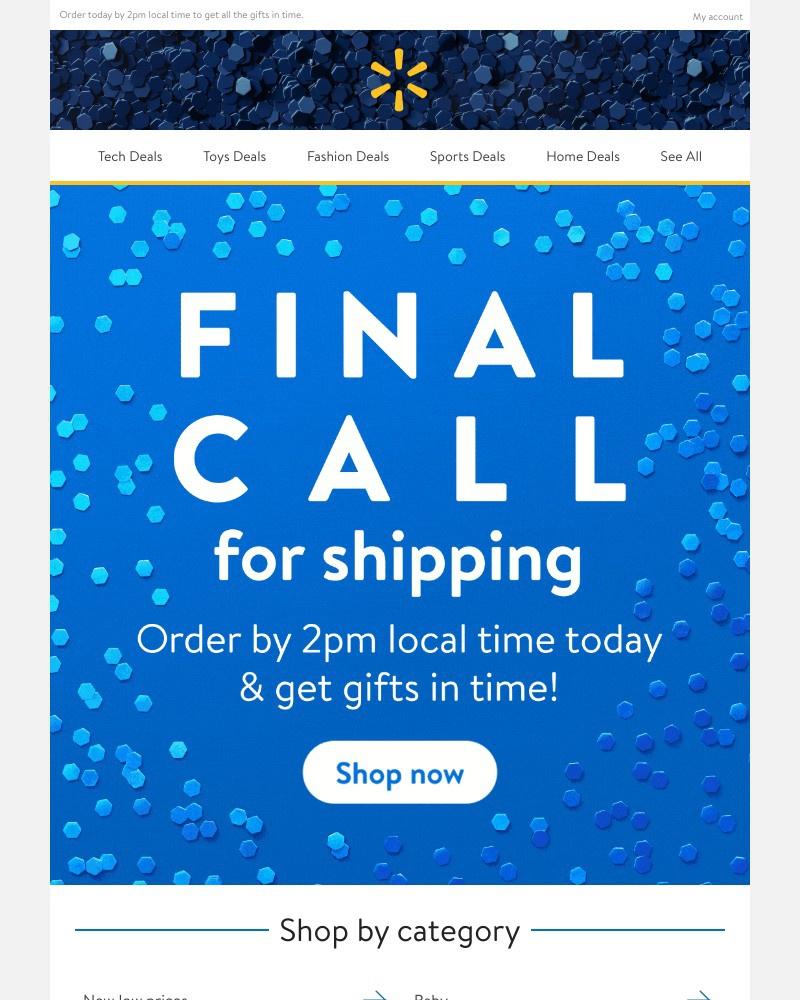 Walmart - LAST CALL for shipping by Christmas 👀