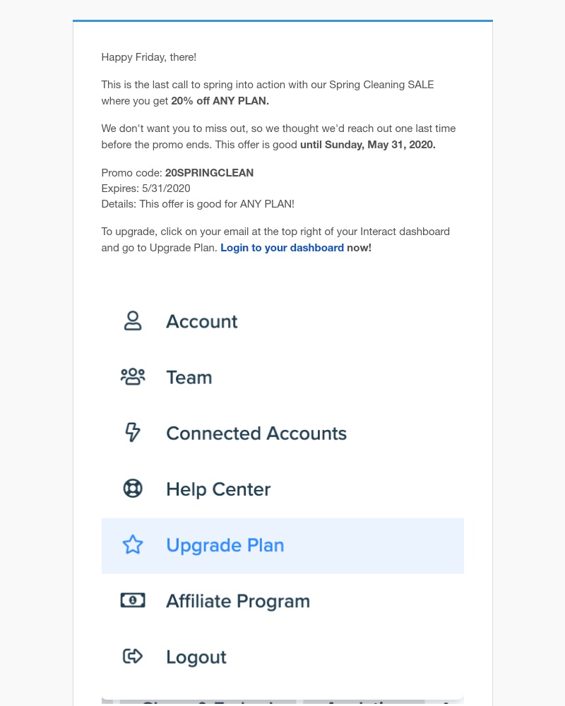 Interact - Last call for Spring Cleaning