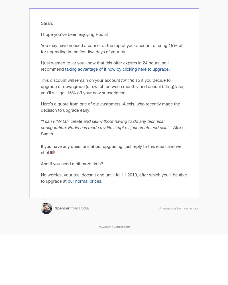 Podia - Last chance for 15% off Podia 🤑
