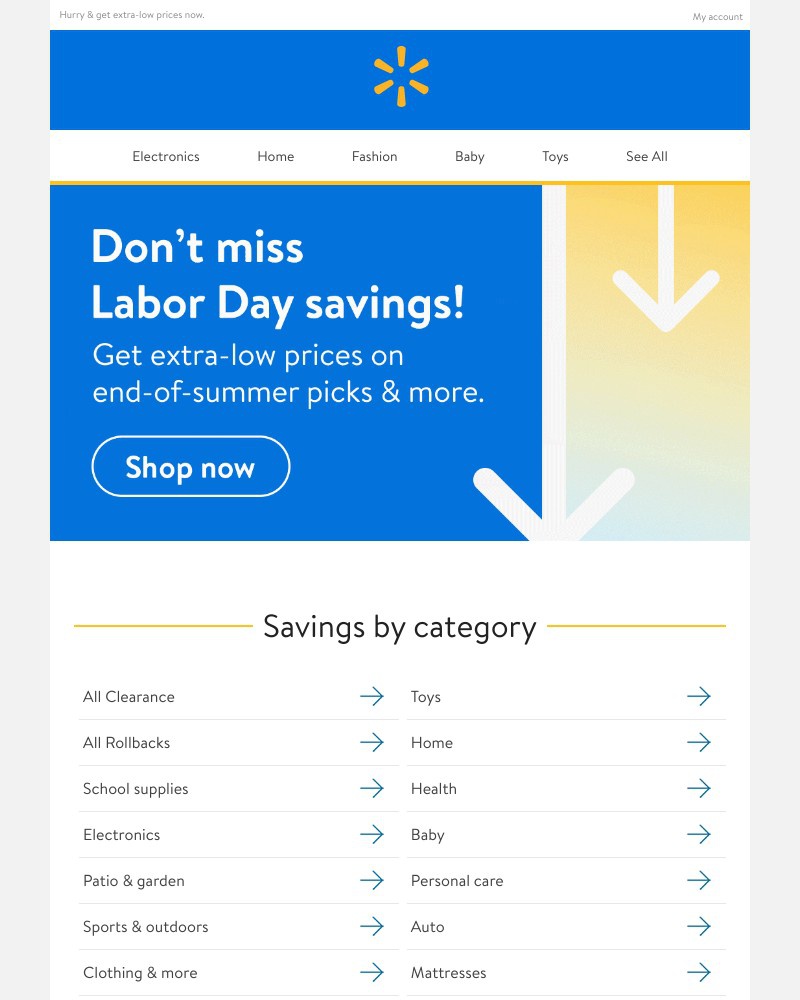 Walmart - Last chance for Labor Day SUPER savings 🎉