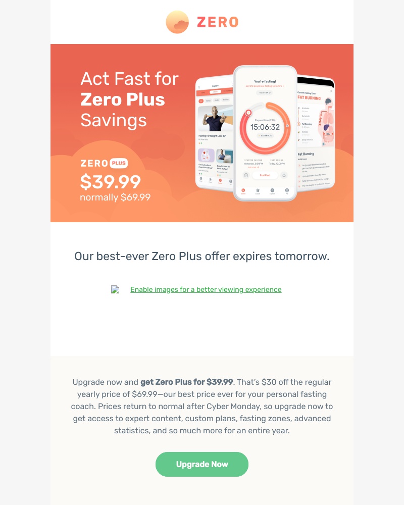 Zero - Last Chance for our Best Price Ever