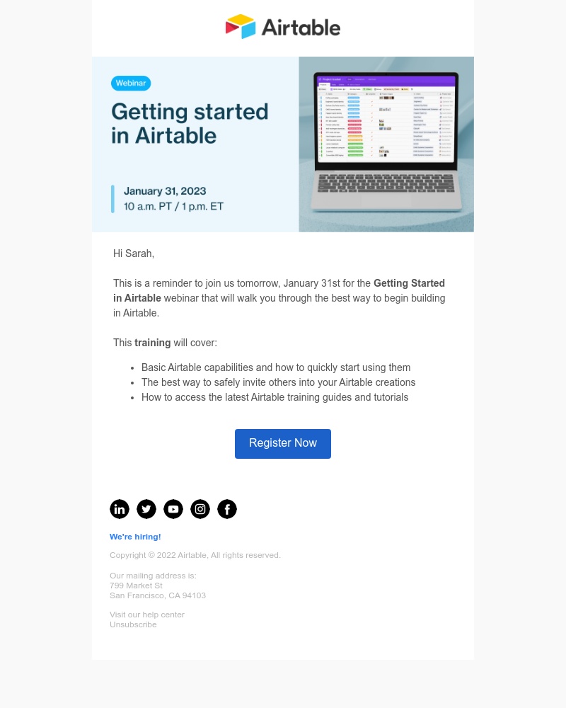 Airtable - [Last chance] Register for this Airtable basics training