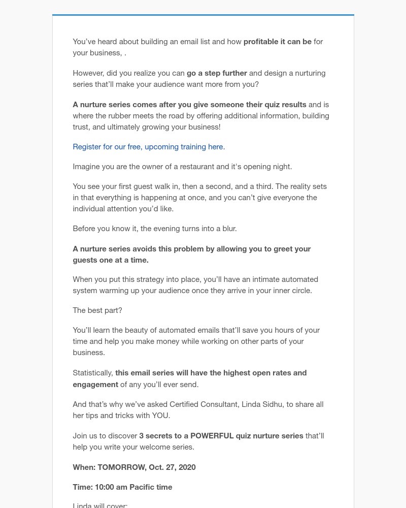 Interact - [Last chance] steal this formula to nurture your new leads