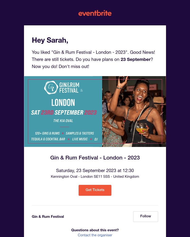 Eventbrite - Last chance to buy tickets for Gin & Rum Festival - London - 2023