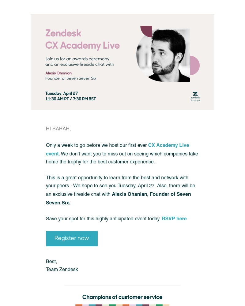 Zendesk - Last chance to register for CX Academy Live