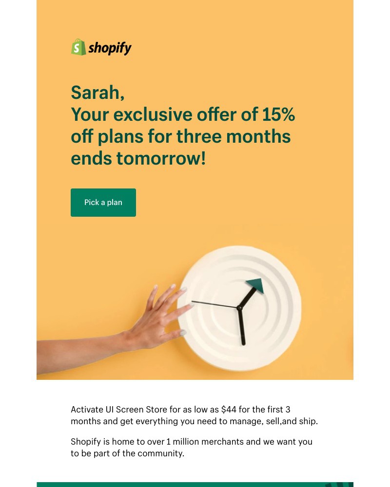 Shopify - Last chance to save 15%!