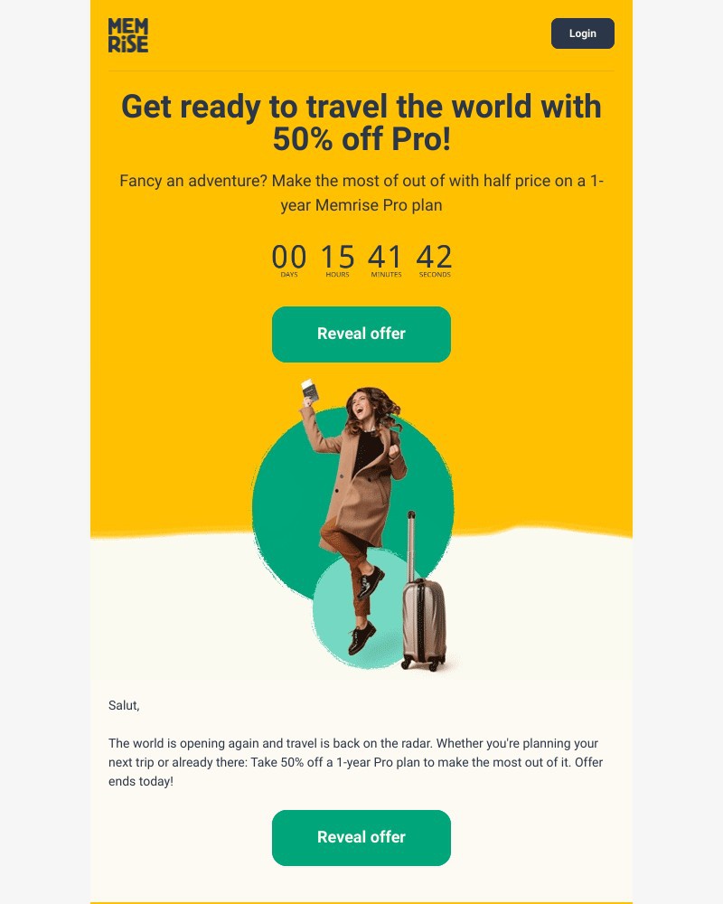 Memrise - Last chance to travel with 50% off Pro 🌎
