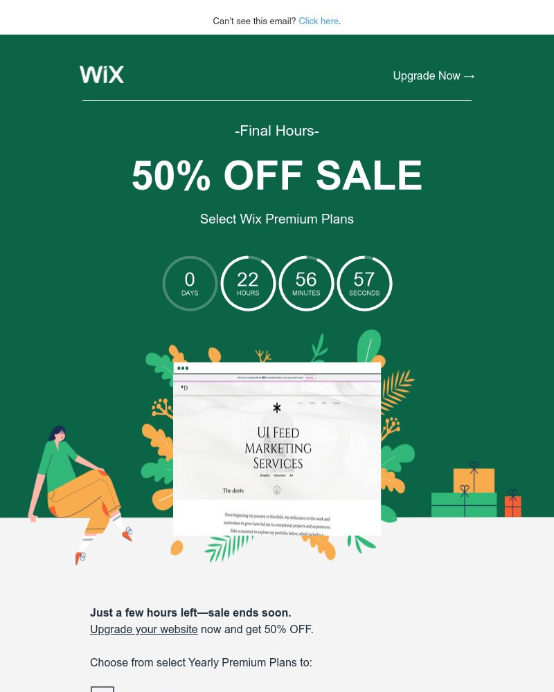 Wix - Last Chance—Save 50% with Wix