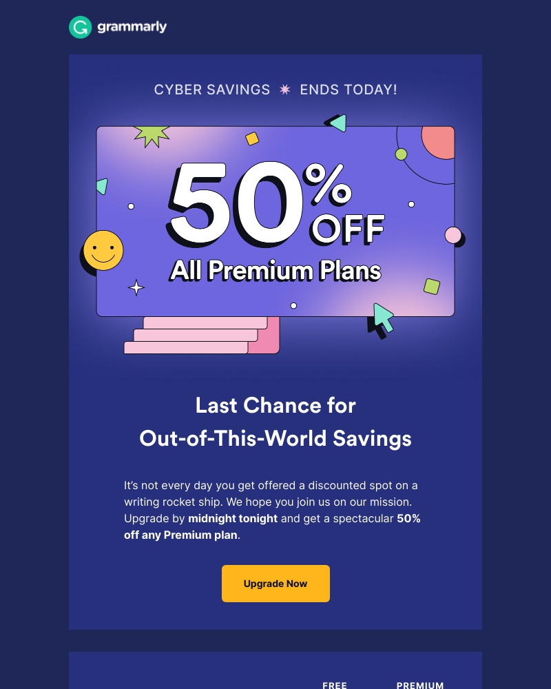 Grammarly - LAST DAY: 50% off all Premium plans