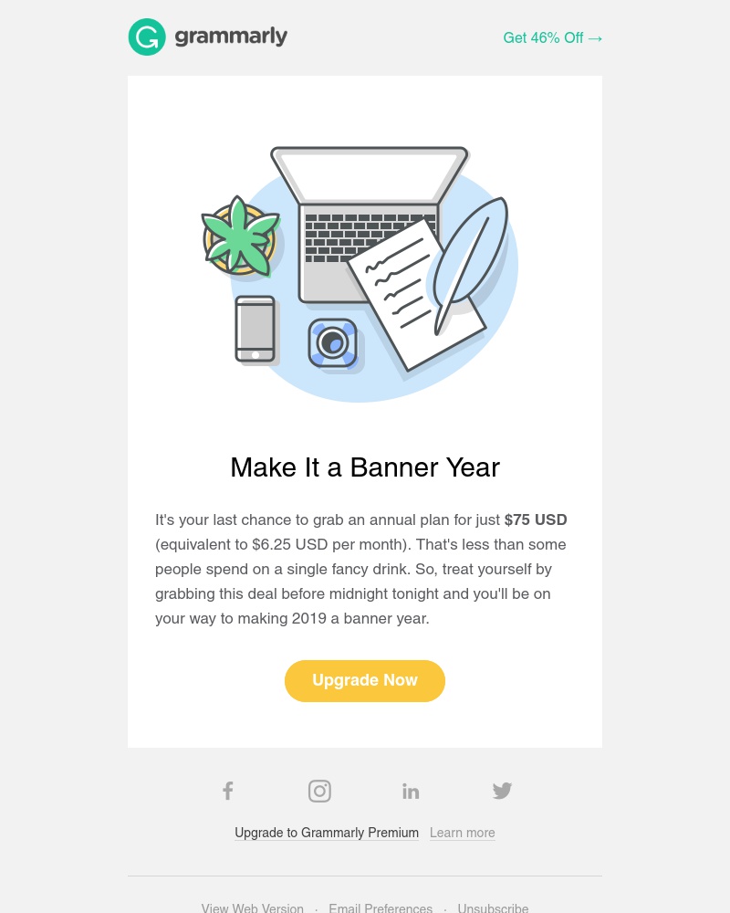 Grammarly - LAST DAY: Just $75 for a Year of Premium