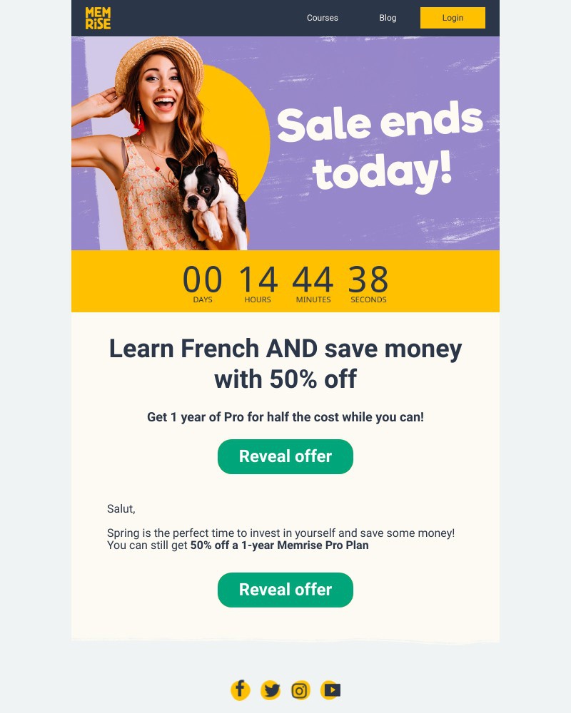 Memrise - Last day to grab 50% off this month!