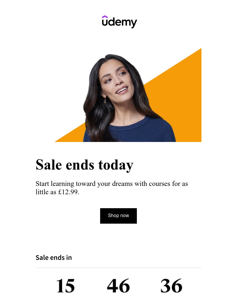 Udemy - Last day to save! Start learning toward your goals now.