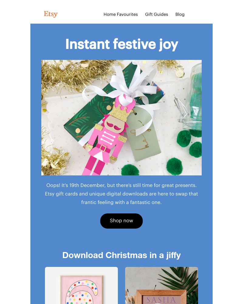 Etsy - Last-minute gifts in an instant