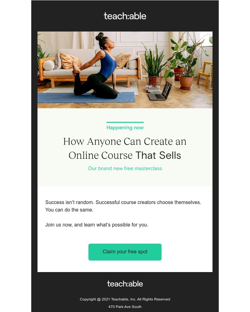 Teachable - Last notice about your free training