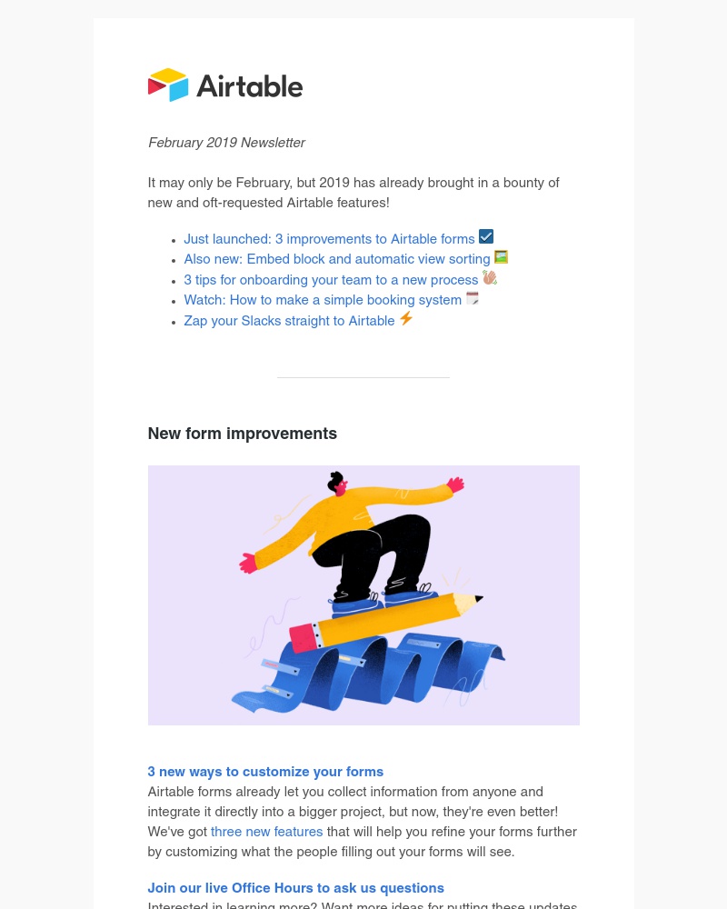 Airtable - Launch alert: major form updates, automatic view sorting, embed block, and more!