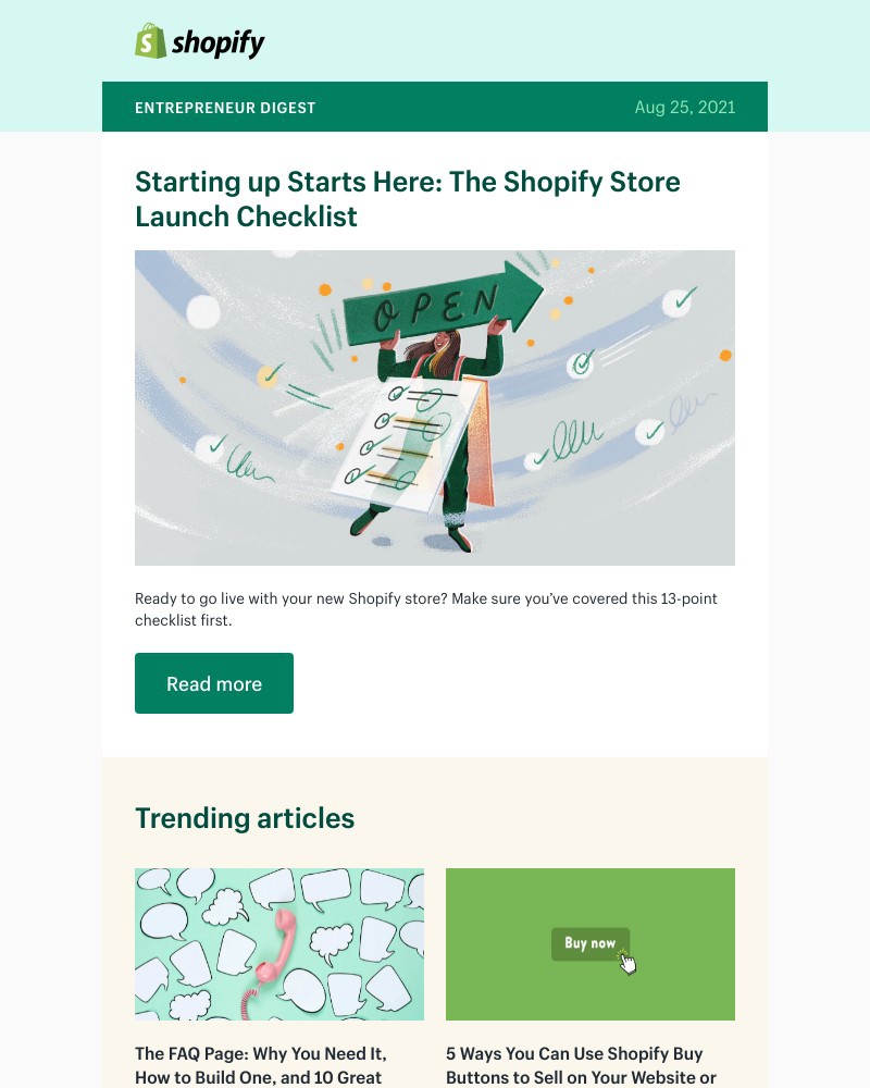 Shopify - Launch day checklist 📝