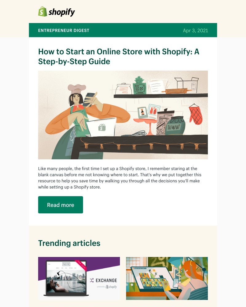 Shopify - Launch your Shopify store in half the time ⏰