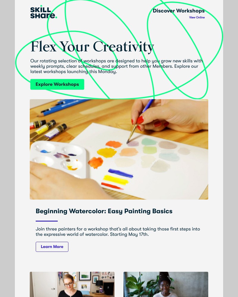 Skillshare - Launching Monday: 5 New Workshops To Grow Your Creativity