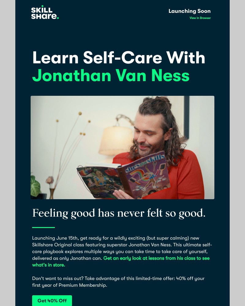 Skillshare - Launching Soon: Explore Self-Care with Jonathan Van Ness