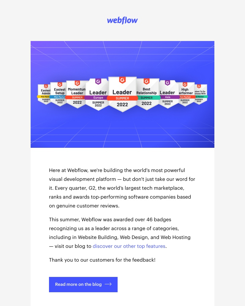 Webflow - Leaders recognize leaders