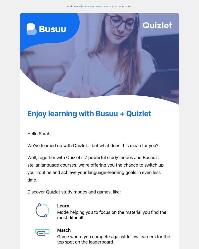 Busuu - Learn faster in 2020 with the e-learning dream team: Busuu + Quizlet