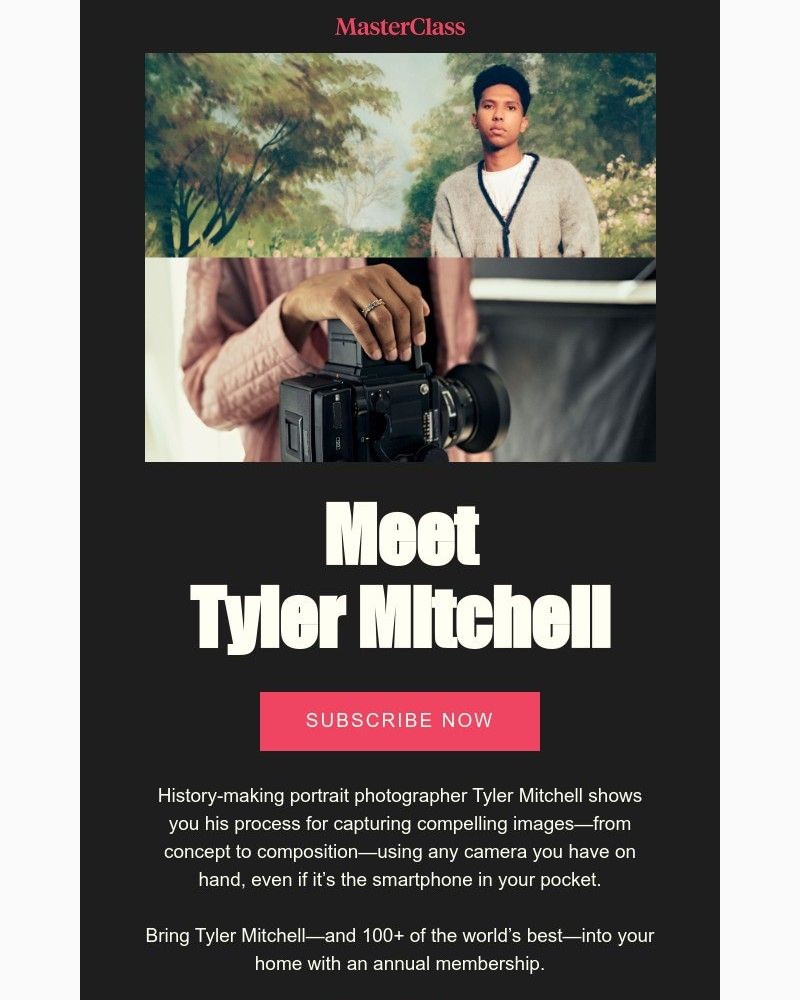  - Learn from revolutionary photographer Tyler Mitchell