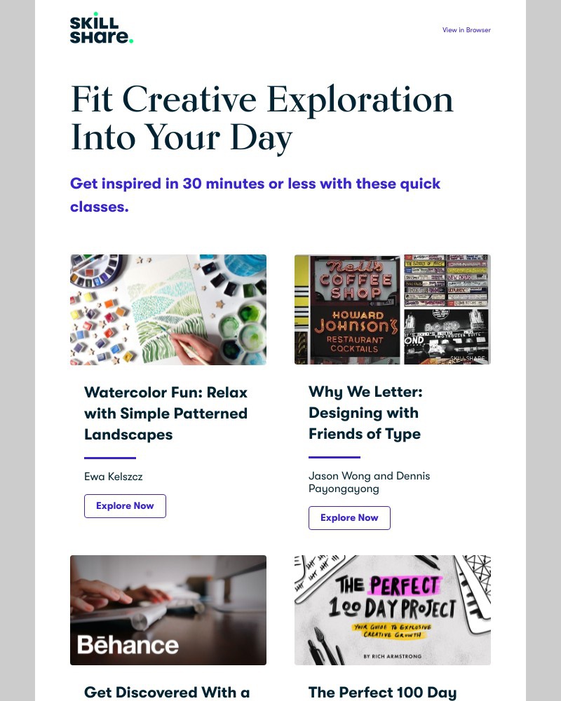 Skillshare - Learn something new in less than 30 minutes