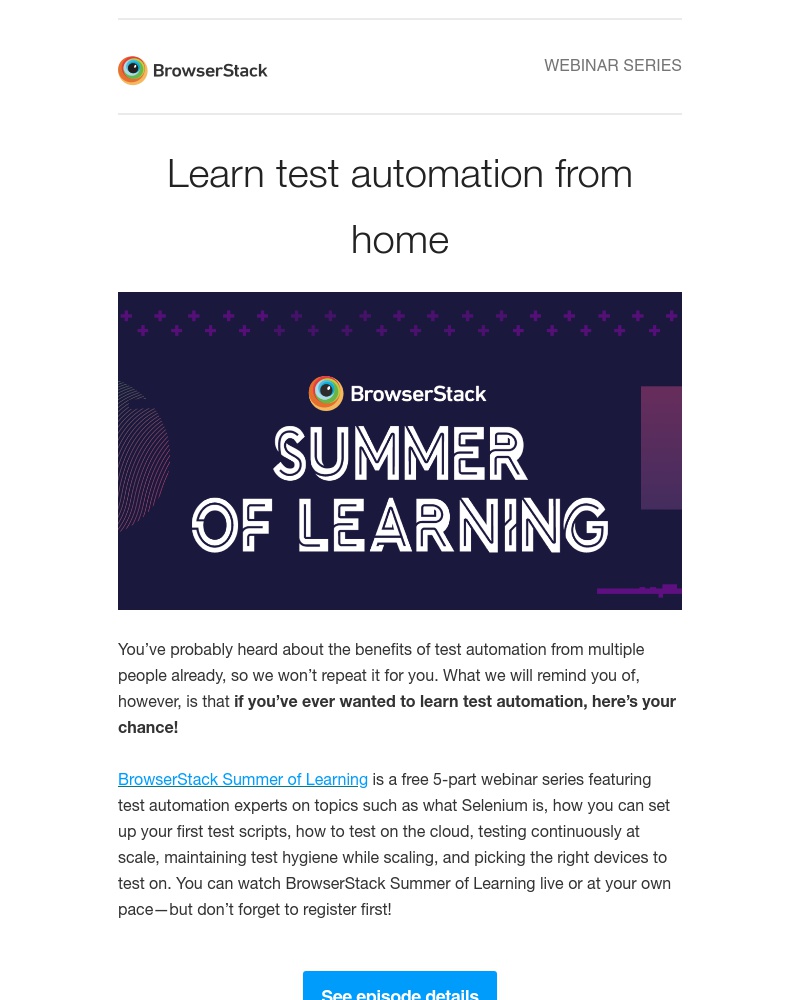  - Learn test automation from home