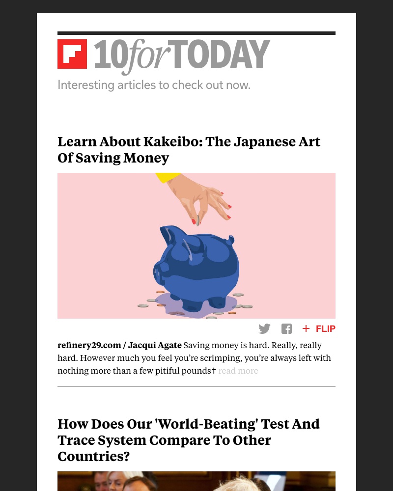 Flipboard - Learn the Japanese art of saving money
