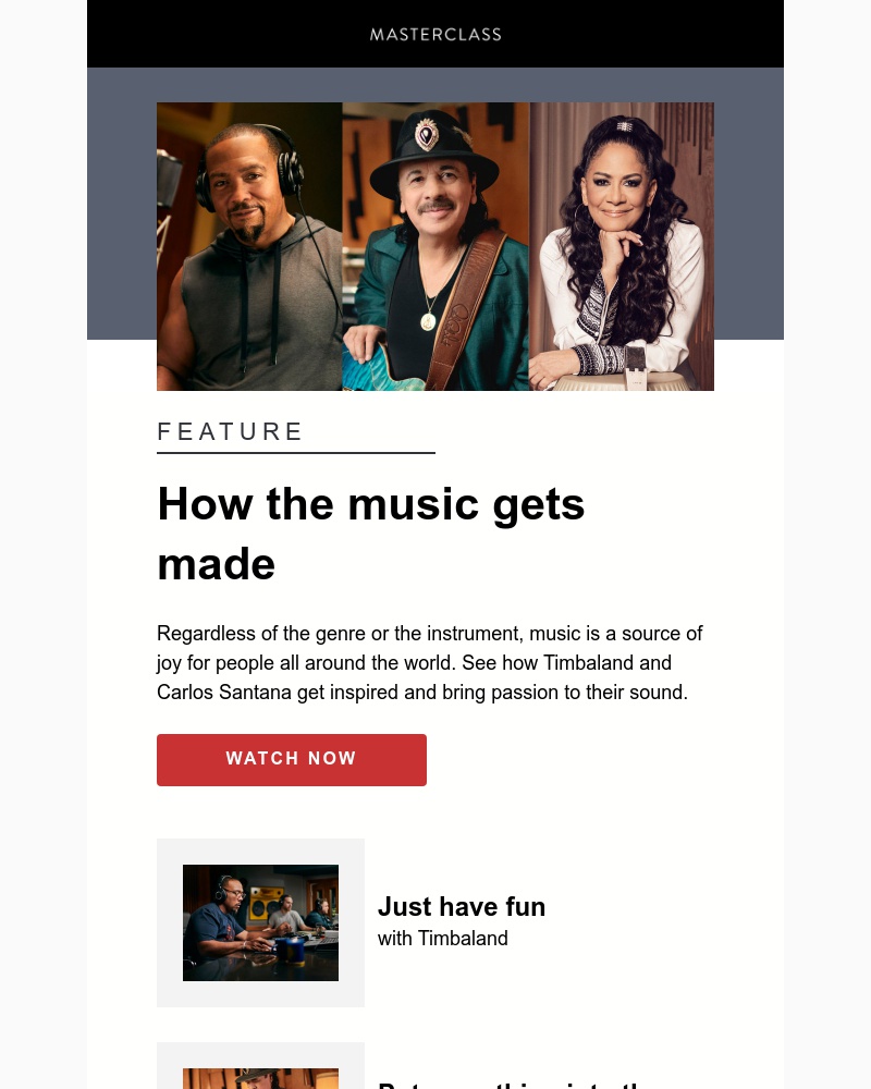  - Let the music move you on MasterClass