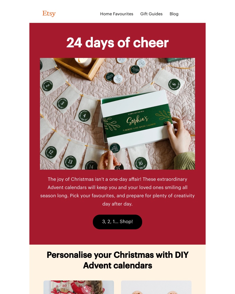 Etsy - Let the Xmas countdown begin! 🎄