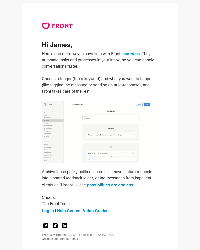Front - Let your inbox do the work for you