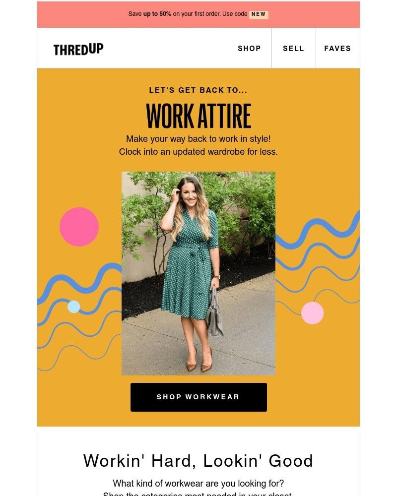 thredUP - LET'S GET BACK TO: Looks for work!