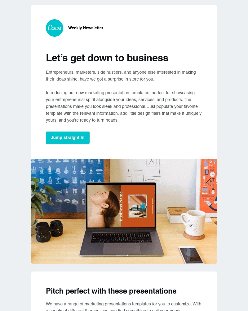 Canva -     Let’s get down to business with our new templates 