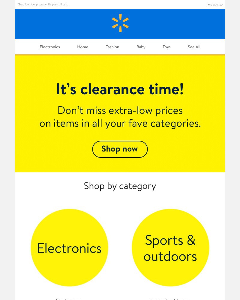 Walmart - Let’s hear it for clearance 📢