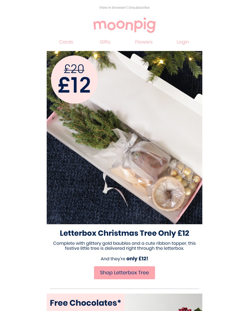 Moonpig - 🎄 Letterbox Christmas trees only £12! 🎄