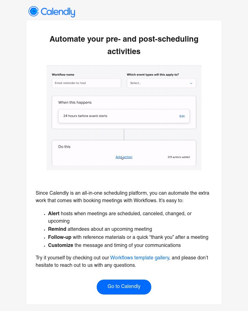 Onboarding on Calendly video screenshot