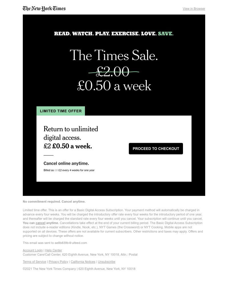 The New York Times - Limited time offer: £0.50 a week. Know more.