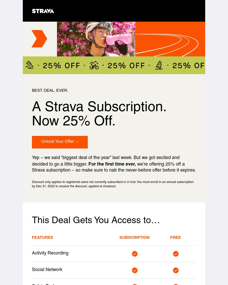 Strava - Limited-time offer: 25% off