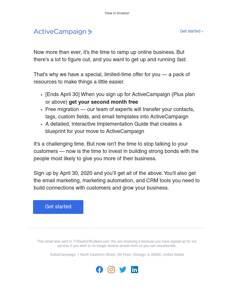  - Limited time offer: Second month free