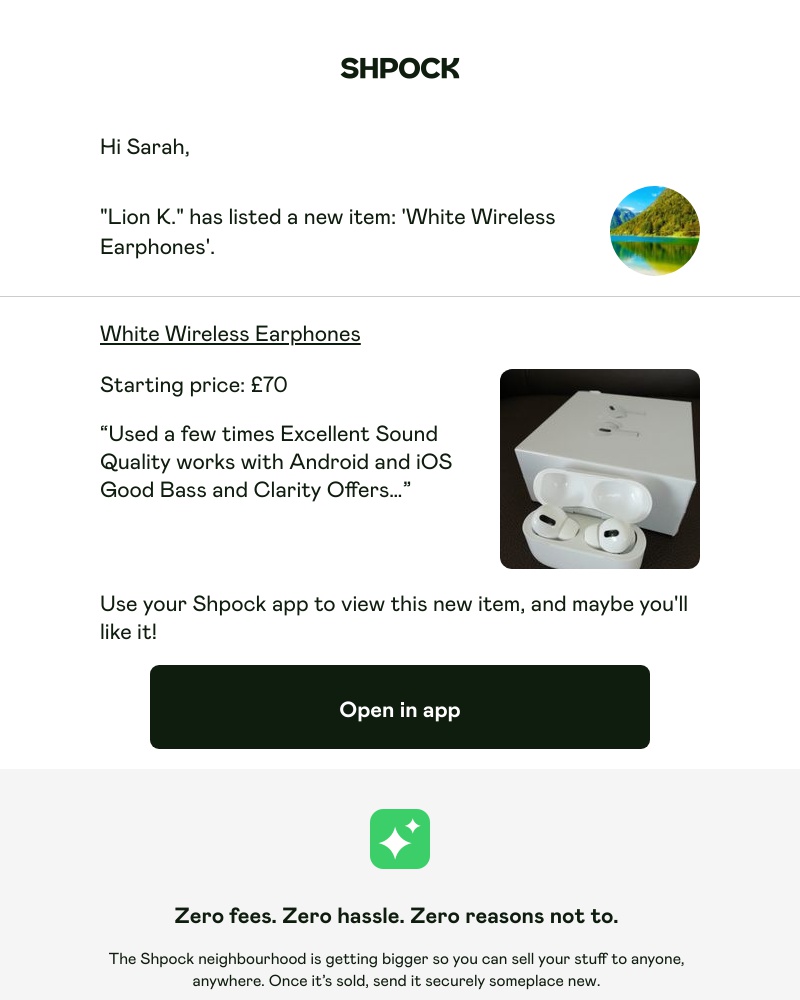 Shpock - Lion K. is selling "White Wireless Earphones"!