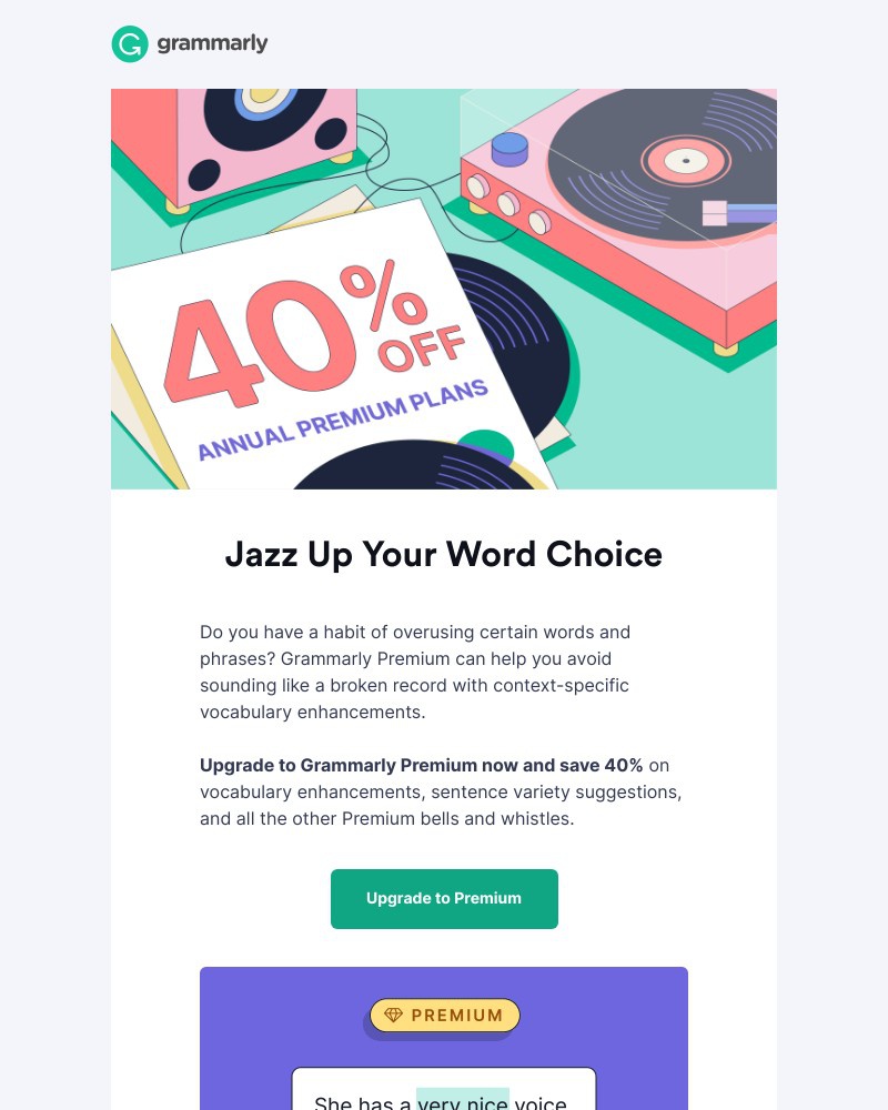 Grammarly - Listen up! We have a great deal on Grammarly Premium, just for you!