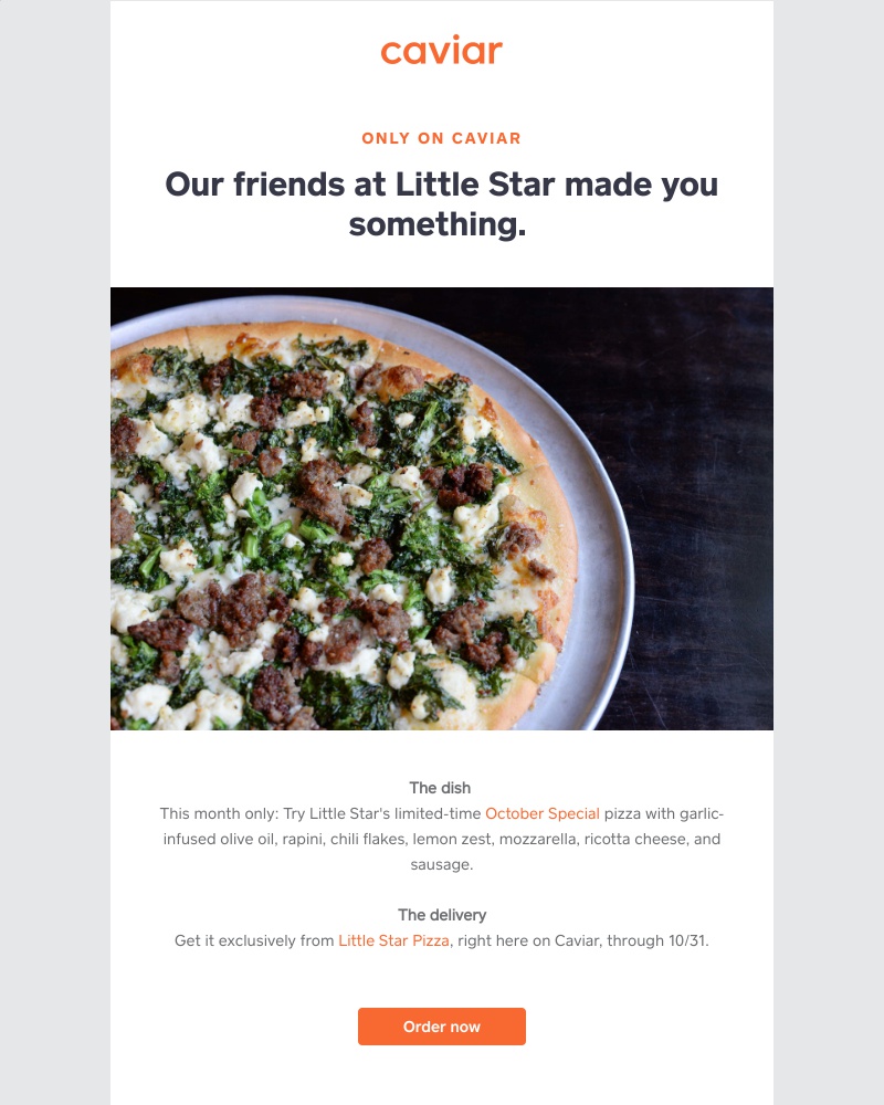 - Little Star made you this (limited-time) pizza